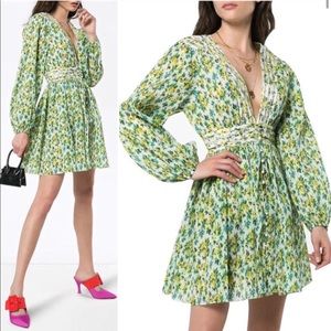 O.P.T x Emily Luciaso NWT floral green dress